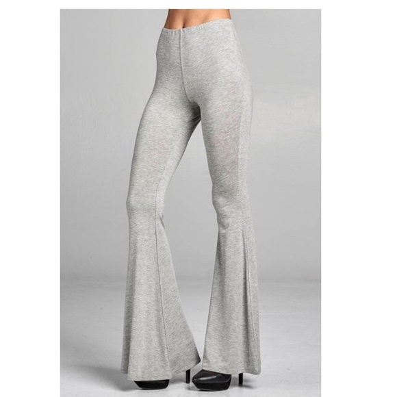 Cotton Bleu Pants - Bell Bottom Leggings